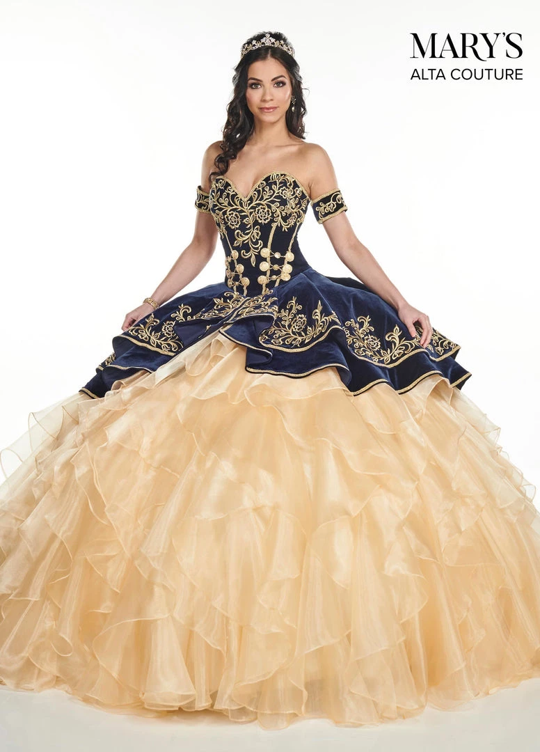 Mary's Bridal Velvet Charro Quinceanera Dress By Alta Couture MQ3037 Quinceañera 7 Mary's Bridal Velvet Charro Quinceanera Dress By Alta Couture MQ3037 Quinceañera
