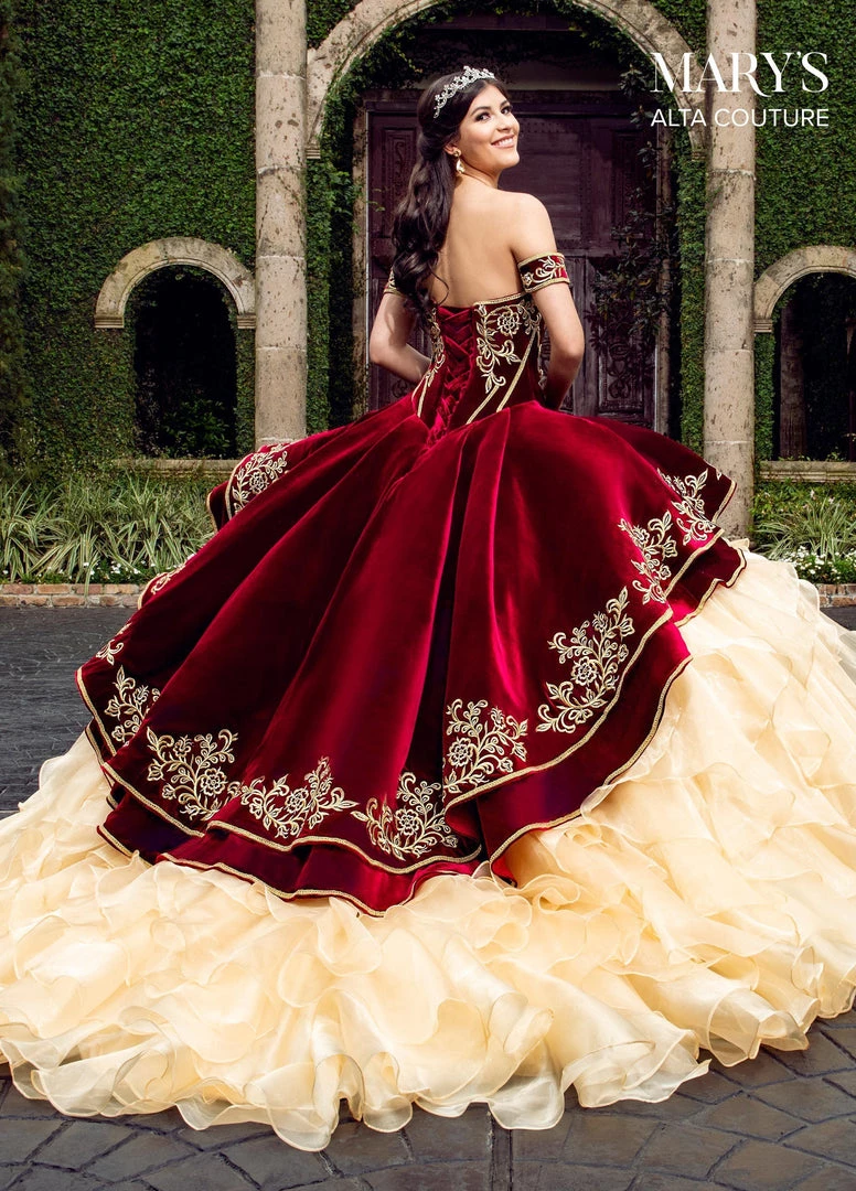 Mary's Bridal Velvet Charro Quinceanera Dress By Alta Couture MQ3037 Quinceañera 4 Mary's Bridal Velvet Charro Quinceanera Dress By Alta Couture MQ3037 Quinceañera