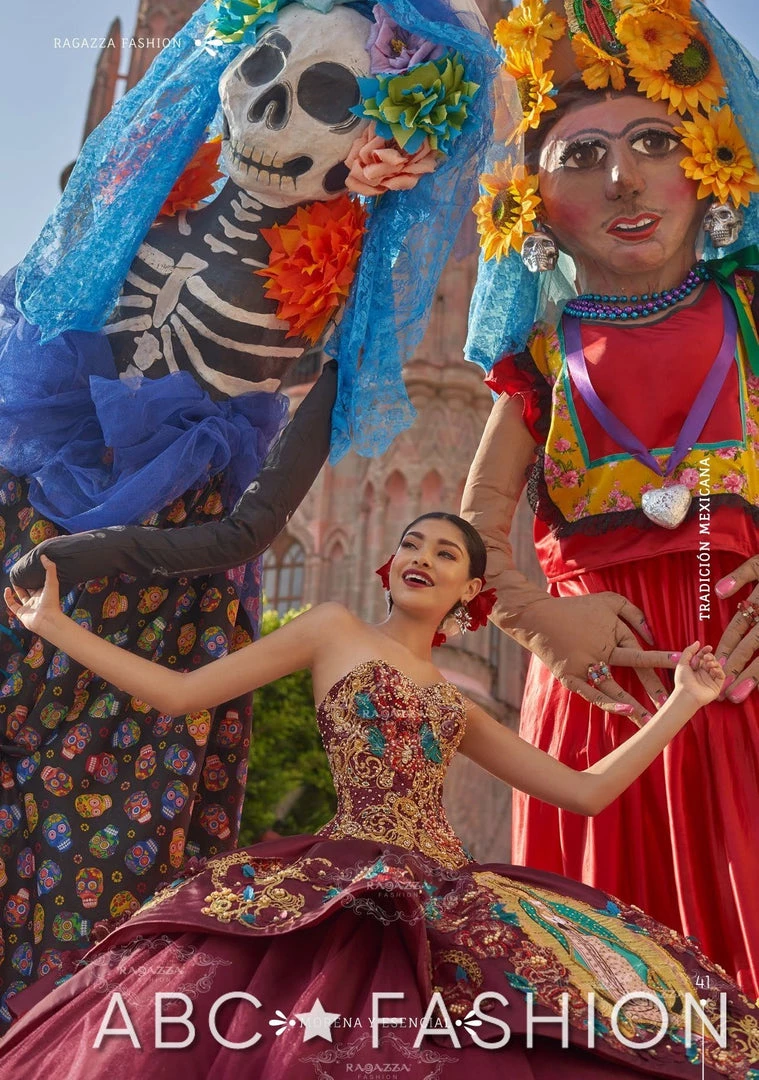 Ragazza Fashion Virgen De Guadalupe Quince Dress By Ragazza M18-118 9 Ragazza Fashion Virgen De Guadalupe Quince Dress By Ragazza M18-118