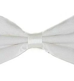 Vesuvio Napoli White Bow Ties With Matching Pocket Squares Men