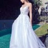 Prom White Embellished Long Sleeveless Dress By Juliet 251W