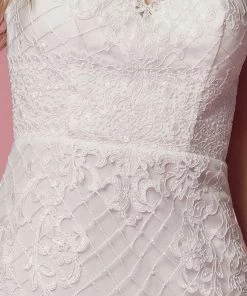Prom White Embroidered Mermaid Dress By Nox Anabel A398W