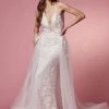 Prom White Fitted Lace Overskirt Gown By Nox Anabel F485W