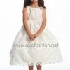 ABC Fashion White Flower Girl Dresses With Floral Embroidery