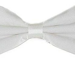 Vesuvio Napoli Men White Silk Bow Ties