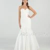 White Strapless Mermaid Dress With Corset Back By Poly USA 8278