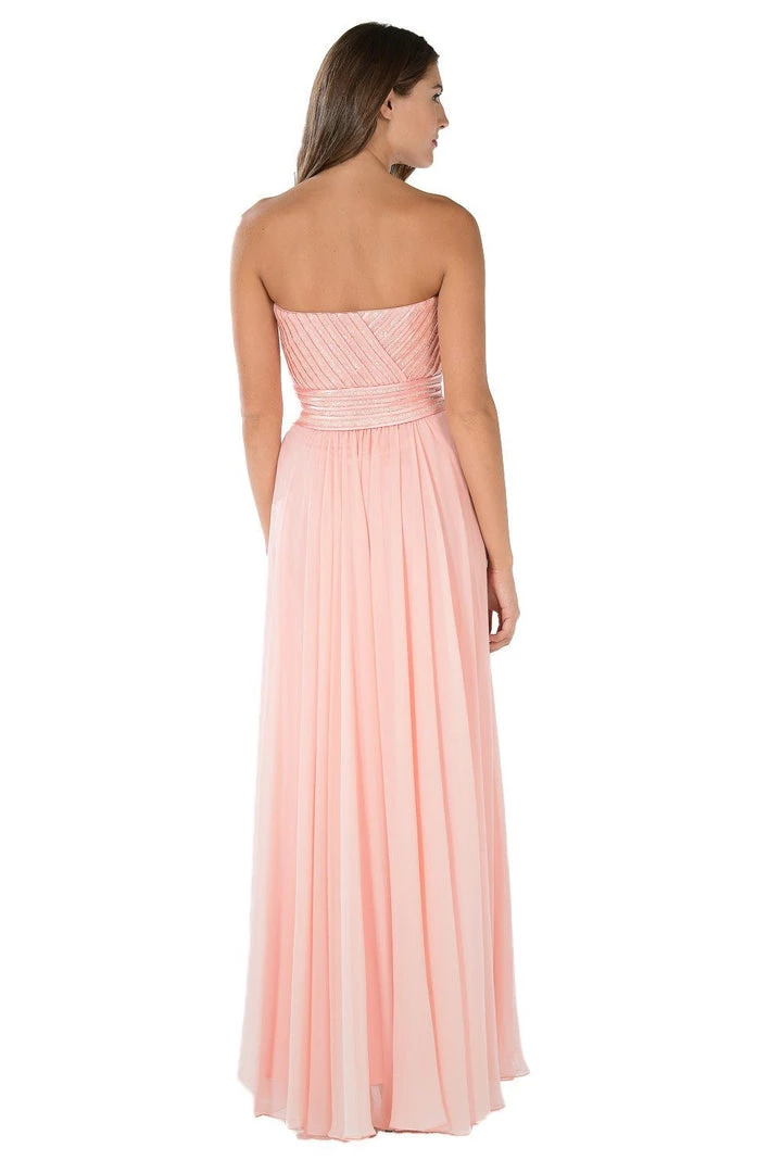 White Strapless Sweetheart Gown With Sequined Top By Poly USA 8 White Strapless Sweetheart Gown With Sequined Top By Poly USA