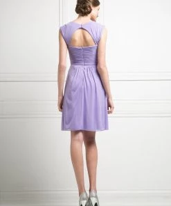 Prom Short Sleeveless Chiffon Dress By Cinderella Divine 3832