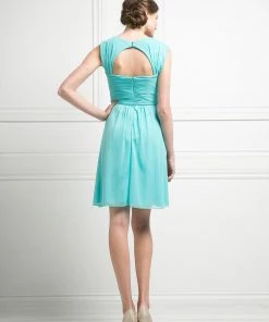 Prom Short Sleeveless Chiffon Dress By Cinderella Divine 3832