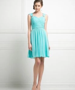 Prom Short Sleeveless Chiffon Dress By Cinderella Divine 3832