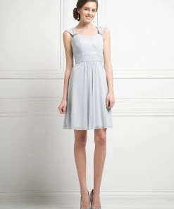 Prom Short Sleeveless Chiffon Dress By Cinderella Divine 3832