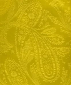 Vesuvio Napoli Men Yellow Paisley Bow Ties With Matching Pocket Squares